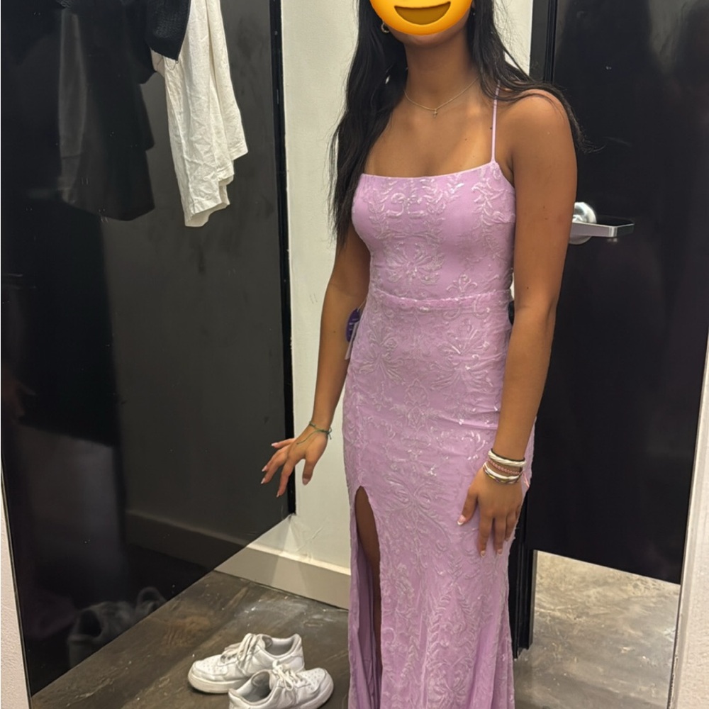Windsor Pink Sequin Sheath Maxi Dress